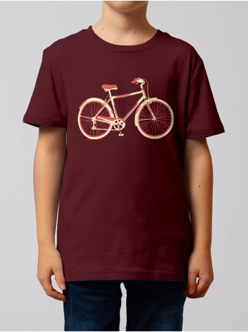 wat? Apparel T-Shirt Red Bike in Weinrot