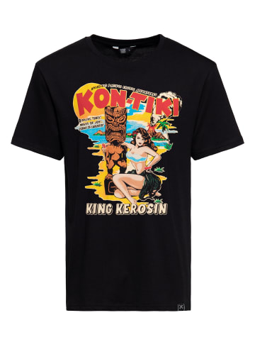 King Kerosin King Kerosin Print T-Shirt KON-TIKI in schwarz