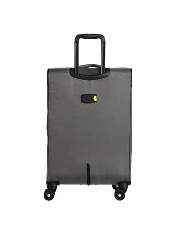 D&N Travel Line 9704 - 4-Rollen-Trolley M 68 cm erw. (dark red) in grau