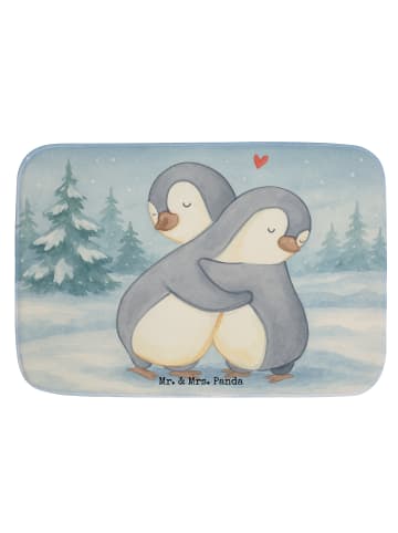 Mr. & Mrs. Panda Badematte Pinguine Kuscheln Design ohne Spruch in Weiß