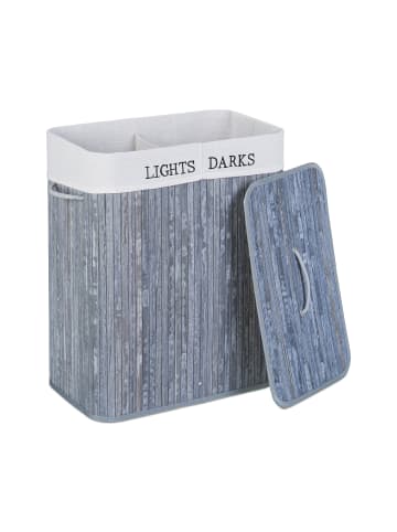 relaxdays Wäschekorb in Grau - (B)54 x (H)63 x (T)34 cm