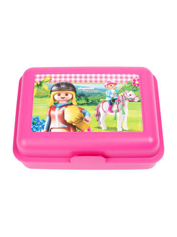 United Labels Playmobil Country Brotdose mit Trennwand Pferde in pink