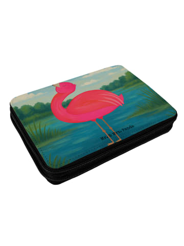 Mr. & Mrs. Panda Federmappe Flamingo Stolz Design ohne Spruch in Weiß