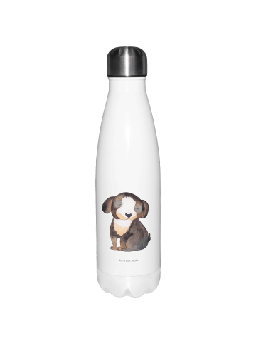 Mr. & Mrs. Panda Thermosflasche Hund Entspannen ohne Spruch in Weiß