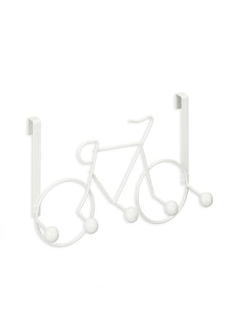relaxdays Kleiderhaken "Fahrrad" in Weiß - (B)32 x (H)22 x (T)10 cm