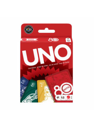 Mattel Spiel - Mattel 80th Anniversairy UNO Ruby Red