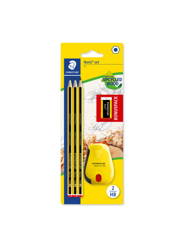 Staedtler Bleistift Noris 120 Set HB gelb-schwarz Packung mit 3 Stück Blister