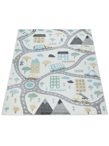 KADIMA DESIGN Kinderteppich Roadmap Kinderzimmer in Creme