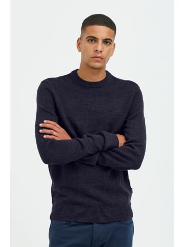 BLEND Strickpullover BHPullover 20717450 schicker Strickpullover mit Rundhalsausschnitt in Blau