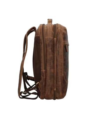 Greenburry Vintage Reiserucksack Leder 48 cm Laptopfach in brown