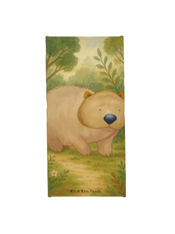 Mr. & Mrs. Panda Badehandtuch Wombat Design ohne Spruch in Gelb Pastell
