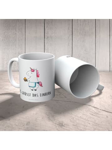 Mr. & Mrs. Panda Tasse Einhorn Muffin mit Spruch in Weiß