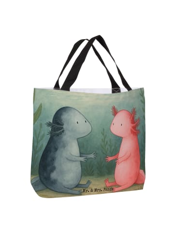 Mr. & Mrs. Panda Shopper Axolotl Liebe Design ohne Spruch in Weiß