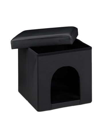 relaxdays 2tlg. Hundeset in Schwarz/ Silber