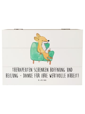 Mr. & Mrs. Panda Aufbewahrungsbox Therapeut Dankeschön mit Spruch in Weiß