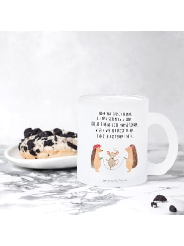 Mr. & Mrs. Panda Kaffeetasse Igel Seilhüpfen mit Spruch in Transparent