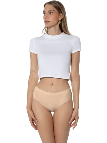 Yenita® 3er Set Slips Microfaser  Bikinislip in taupe-mix