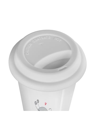 Mr. & Mrs. Panda Isolierbecher Smörle Laterne mit Spruch in Weiß