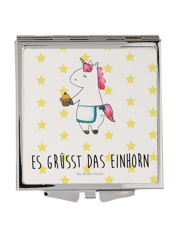 Mr. & Mrs. Panda Schminkspiegel Einhorn Muffin mit Spruch in Weiß
