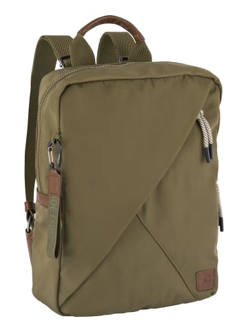Camel Active AURUM Rucksack mit strukturiertem Gewebeband in Dunkelgrün