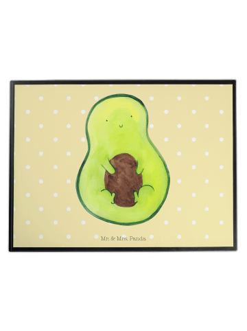 Mr. & Mrs. Panda Schreibtischauflage Avocado Kern ohne Spruch in Gelb Pastell