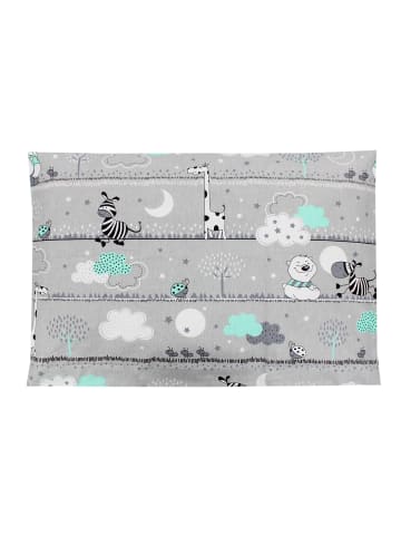 TupTam Kinder Kissenbezug Dekorativ Gemustert in grau/türkis