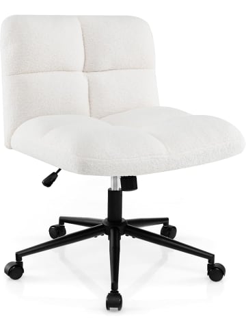 COSTWAY Schneidersitz Stuhl mit Rollen in Beige