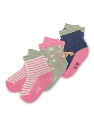 Sigikid Socken-Set 3er Funny Dog in Grün/Rosa/Blau