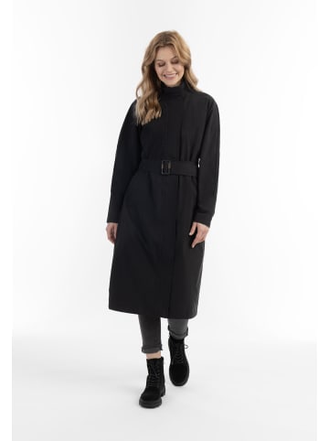 DreiMaster Vintage Damen Leichter Baumwollmantel in Schwarz