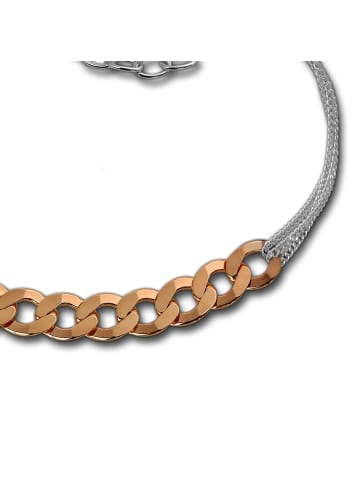 SilberDream Armband Silber 925 Sterling Silber, vergoldet (Roségold) ca. 18cm Fantasiekette