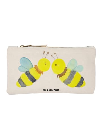 Mr. & Mrs. Panda Federtasche Biene Liebe ohne Spruch in Weiß