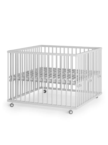 Sämann Sämann Laufgitter mit Lattenrost und Schlupfsprossen - weiß - Premium Kollektion