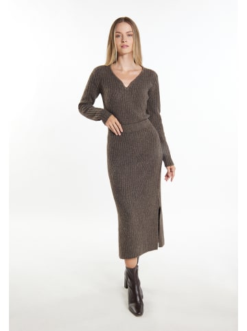 DreiMaster Damen Strickrock in Braun