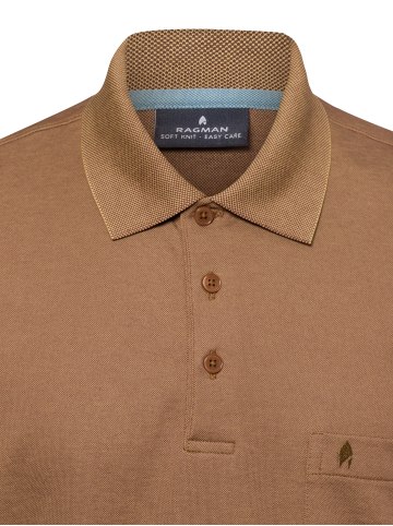 Ragman Poloshirt in camel - 0016