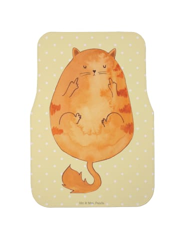 Mr. & Mrs. Panda Automatte Katze Mittelfinger ohne Spruch in Gelb Pastell