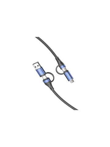 Wisam® 100W Kabel 4in1 USB 2.0 Schnell-Ladekabel 1m (schwarz)