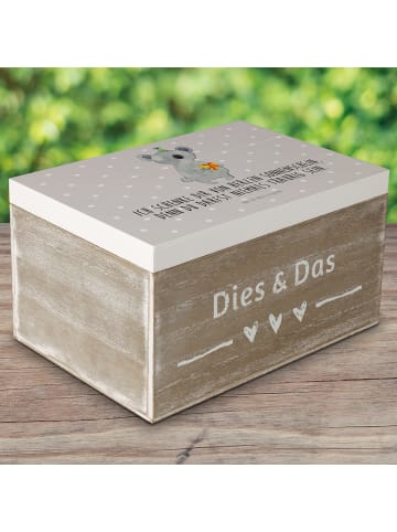 Mr. & Mrs. Panda Geschenkbox Koala Geschenk mit Spruch in Grau Pastell