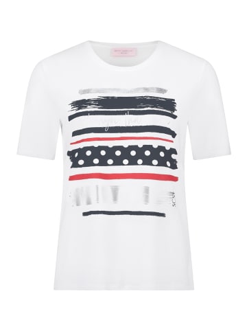 Betty Barclay Basic Shirt mit Aufdruck in Patch White/Dark Blue