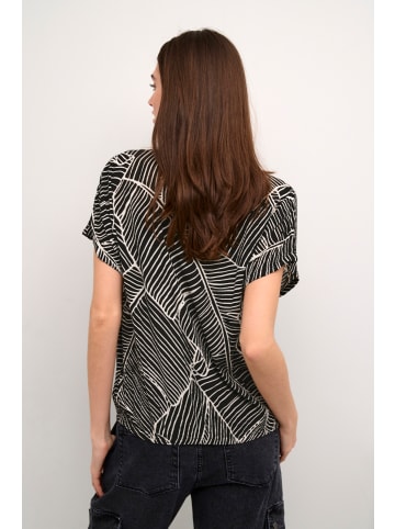 Kaffe Ärmellose Bluse KAamber Loose fit in Black/Turtledove Leaf Print