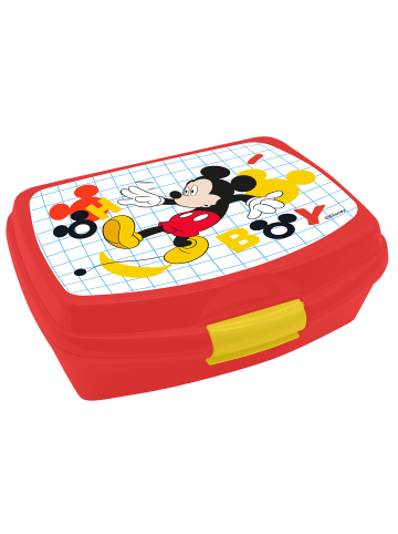 Geda Labels Brotdose Mickey Happy in Rot - 600ml