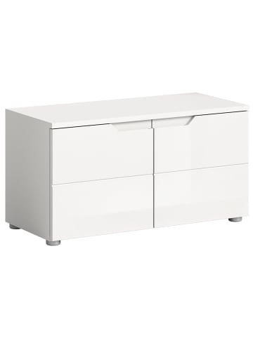xonox.home Sitzbank  (B/H/T: 80x43x37 cm) in weiß und weiß Hochglanz
