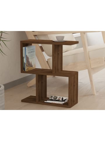 CALICOSY Beistelltisch ZET in Nussbaum - (W) 45 x (H) 51,4 x (L) 17 cm