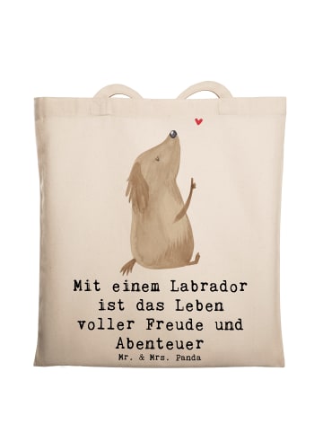 Mr. & Mrs. Panda Laptoptasche Labradorleben mit Spruch in Creme