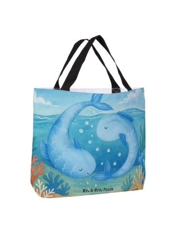 Mr. & Mrs. Panda Reisetasche Sternzeichen Fische Design ohne Spruch in Weiß