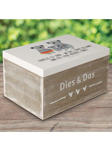 Mr. & Mrs. Panda Box Koala Familie mit Spruch in Weiß