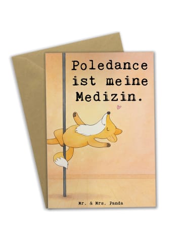 Mr. & Mrs. Panda valentinstagskarte Fuchs PoledanZeichen Design mit S... in Weiß
