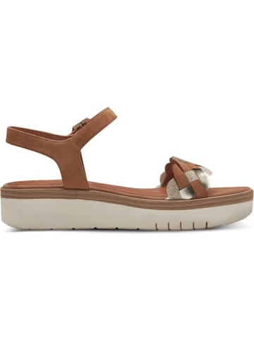 Tamaris Keilsandaletten in cognac comb