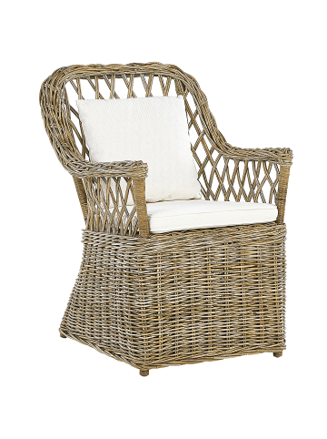Beliani Sessel MAROS in Braun/Weiß - (W) 60 x (H) 90 x (L) 70 cm