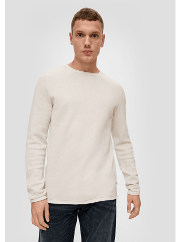 QS Strickpullover langarm in Creme