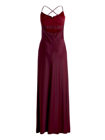 Vera Mont Abendkleid mit Wasserfallausschnitt in Wild Ruby